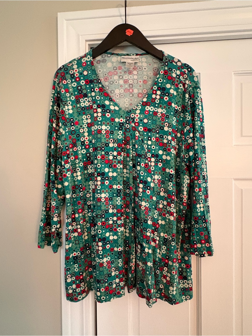 NorthStyle Teal Multi-Dot V-Neck Sleep Tunic